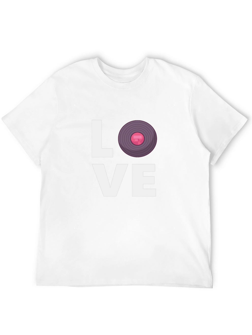 Love Vinyl Record Graphic Black T-Shirt