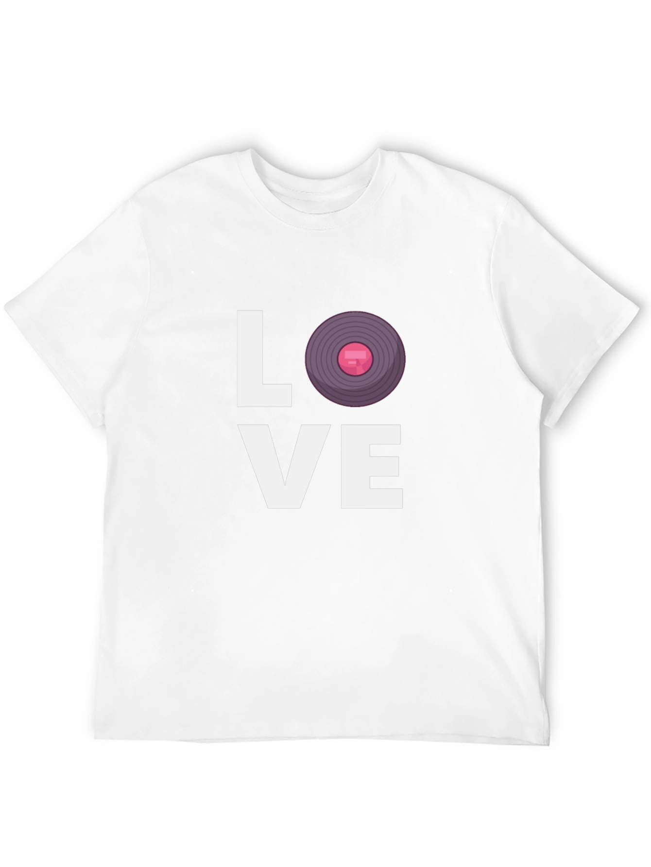 Love Vinyl Record Graphic Black T-Shirt