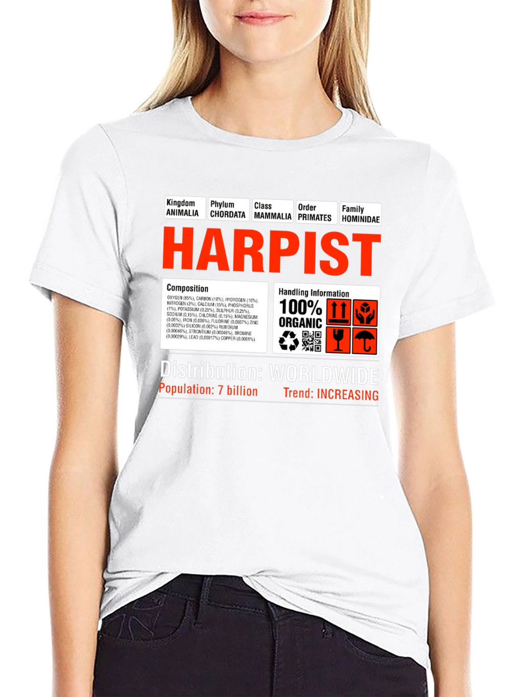 Harpist T-Shirt - Funny Science Biology Musician Tee