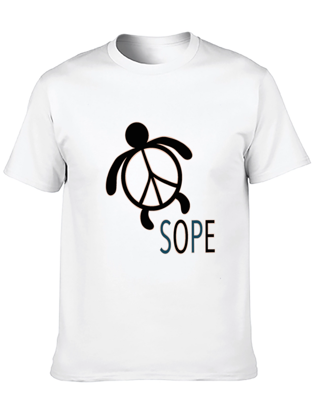 Peace Turtle Graphic Tee - Black
