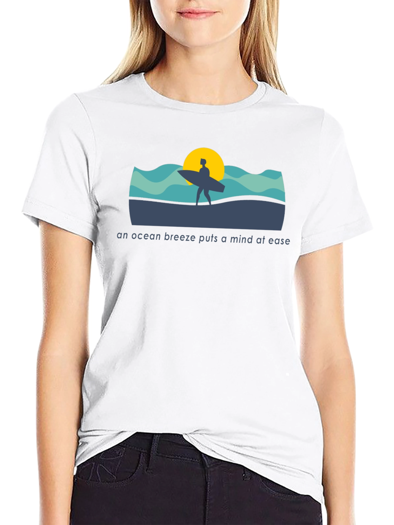 Ocean Breeze T-Shirt - Surfer Design
