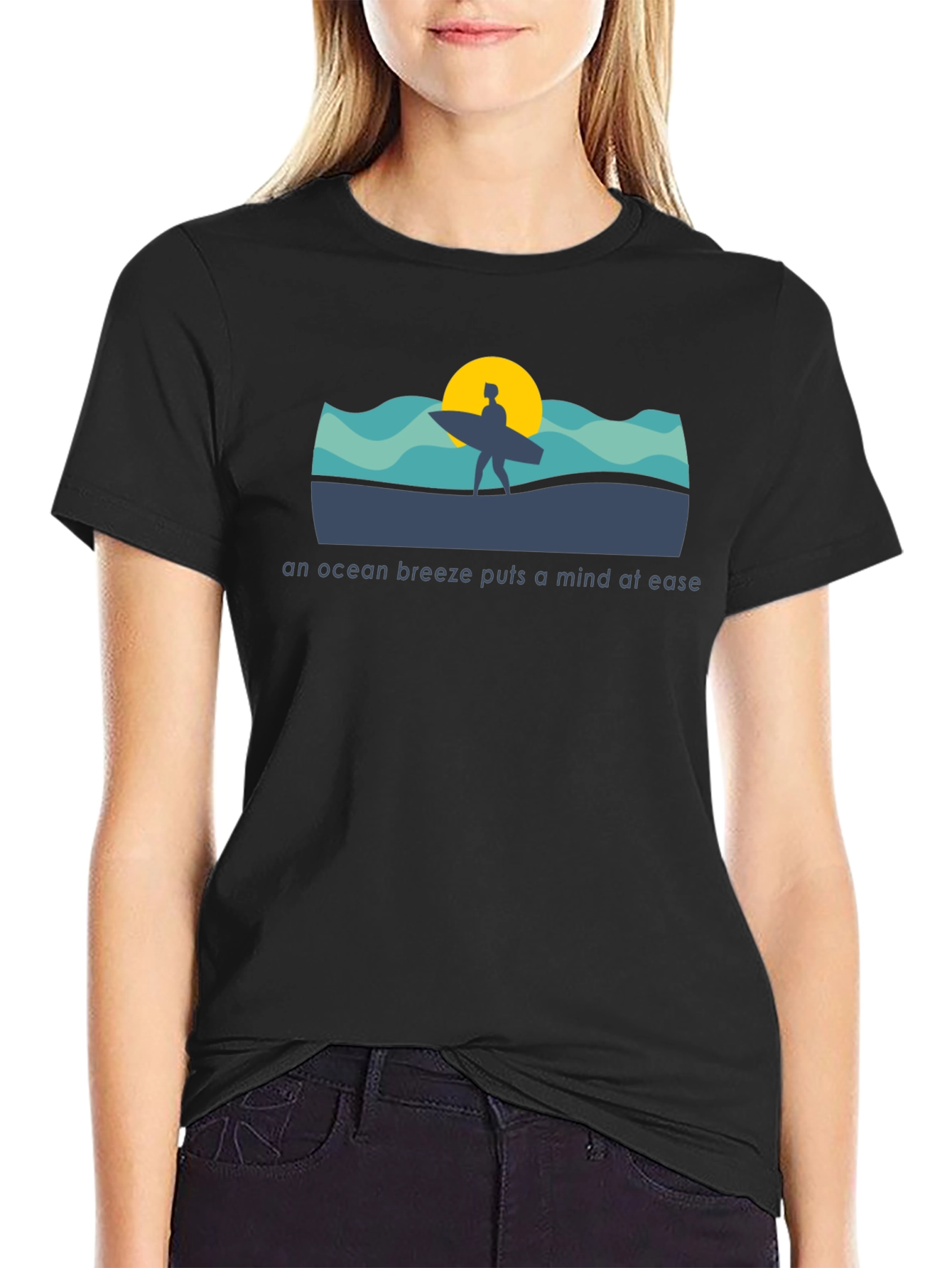 Ocean Breeze T-Shirt - Surfer Design