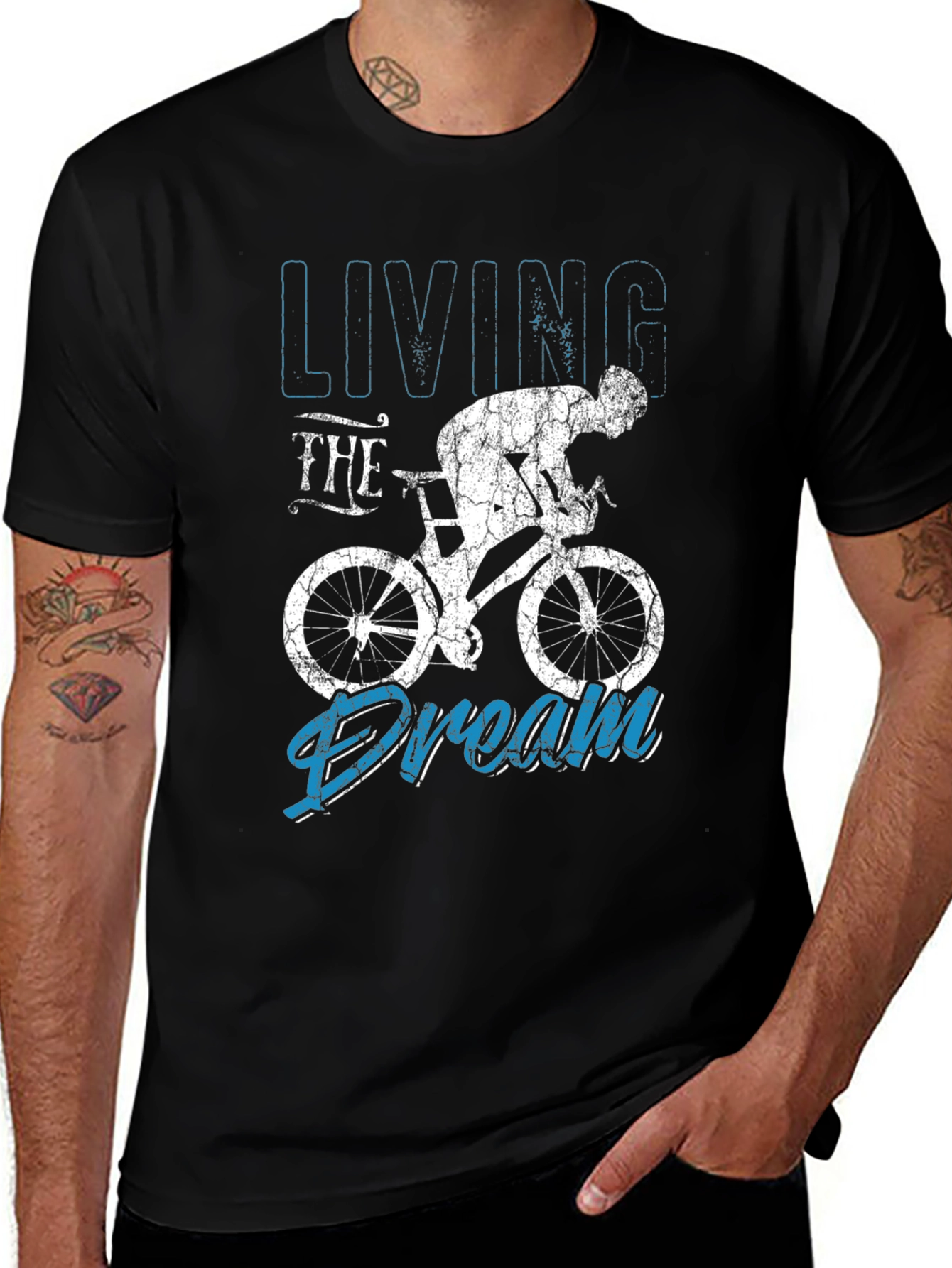 Living the Dream Cycling Black T-Shirt