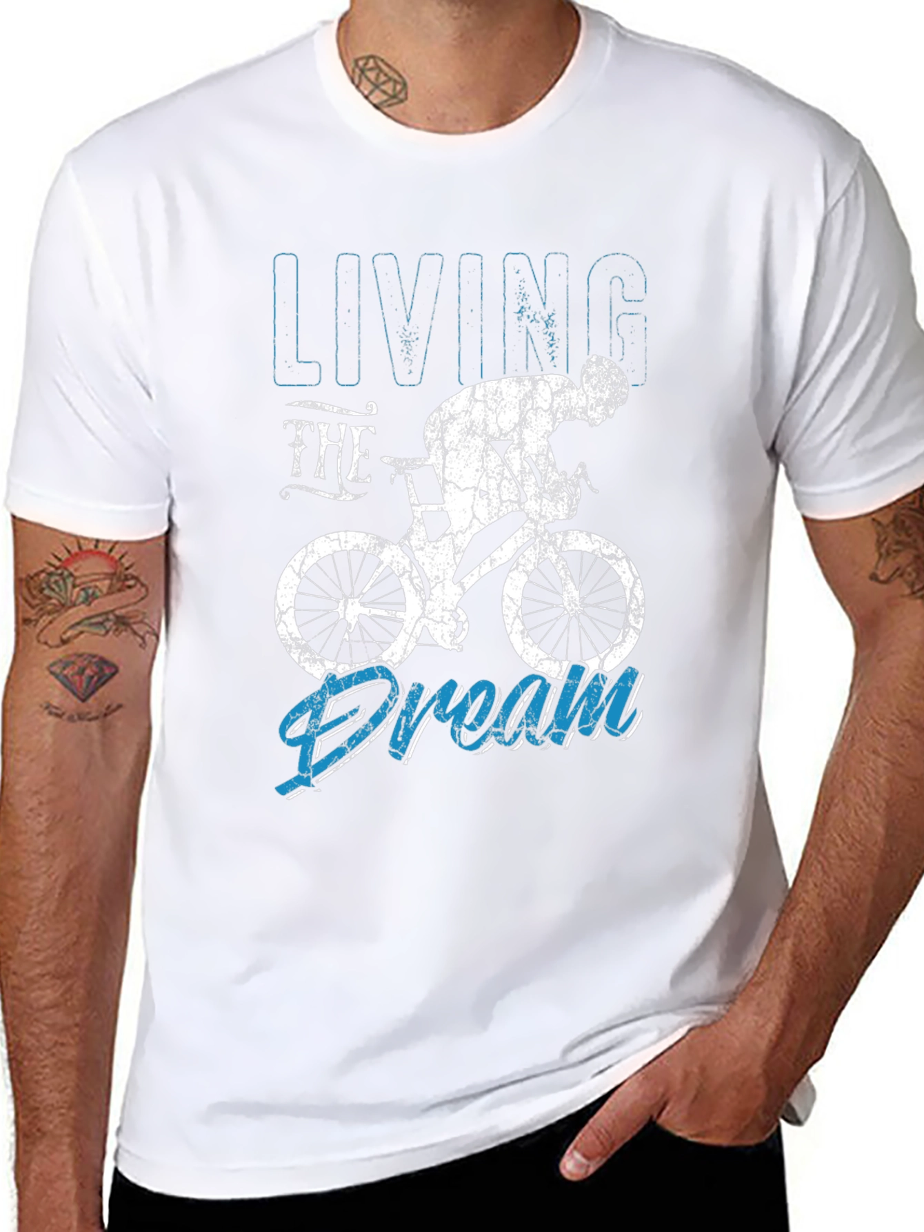 Living the Dream Cycling Black T-Shirt