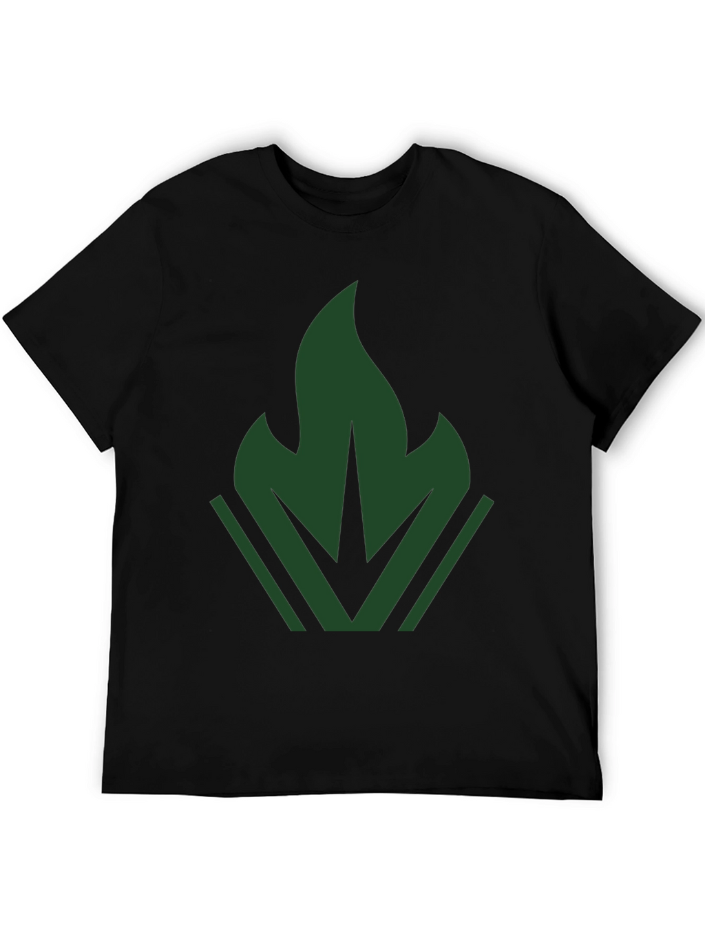 Dark Green Emblem Tee - Modern Casual Style