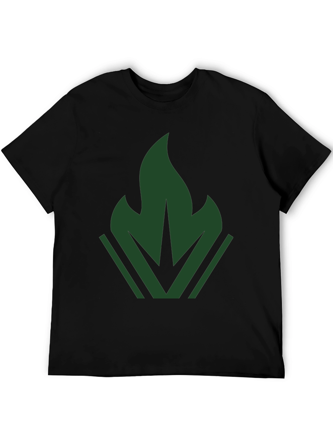Dark Green Emblem Tee - Modern Casual Style
