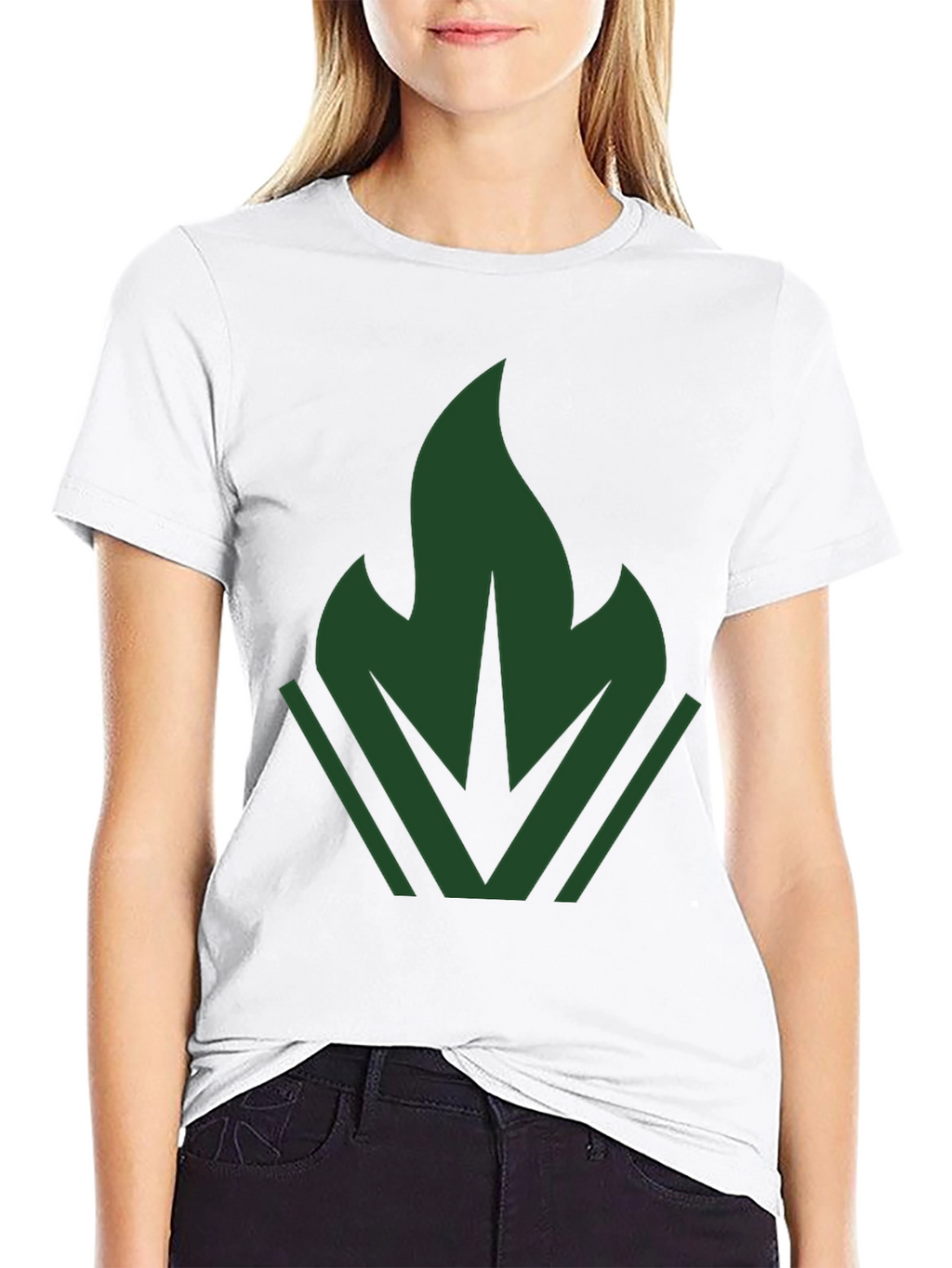 Dark Green Emblem Tee - Modern Casual Style