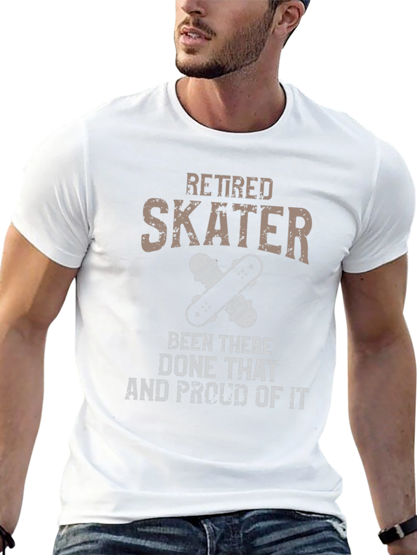Retired Skater Graphic Tee - Skateboarding T-Shirt