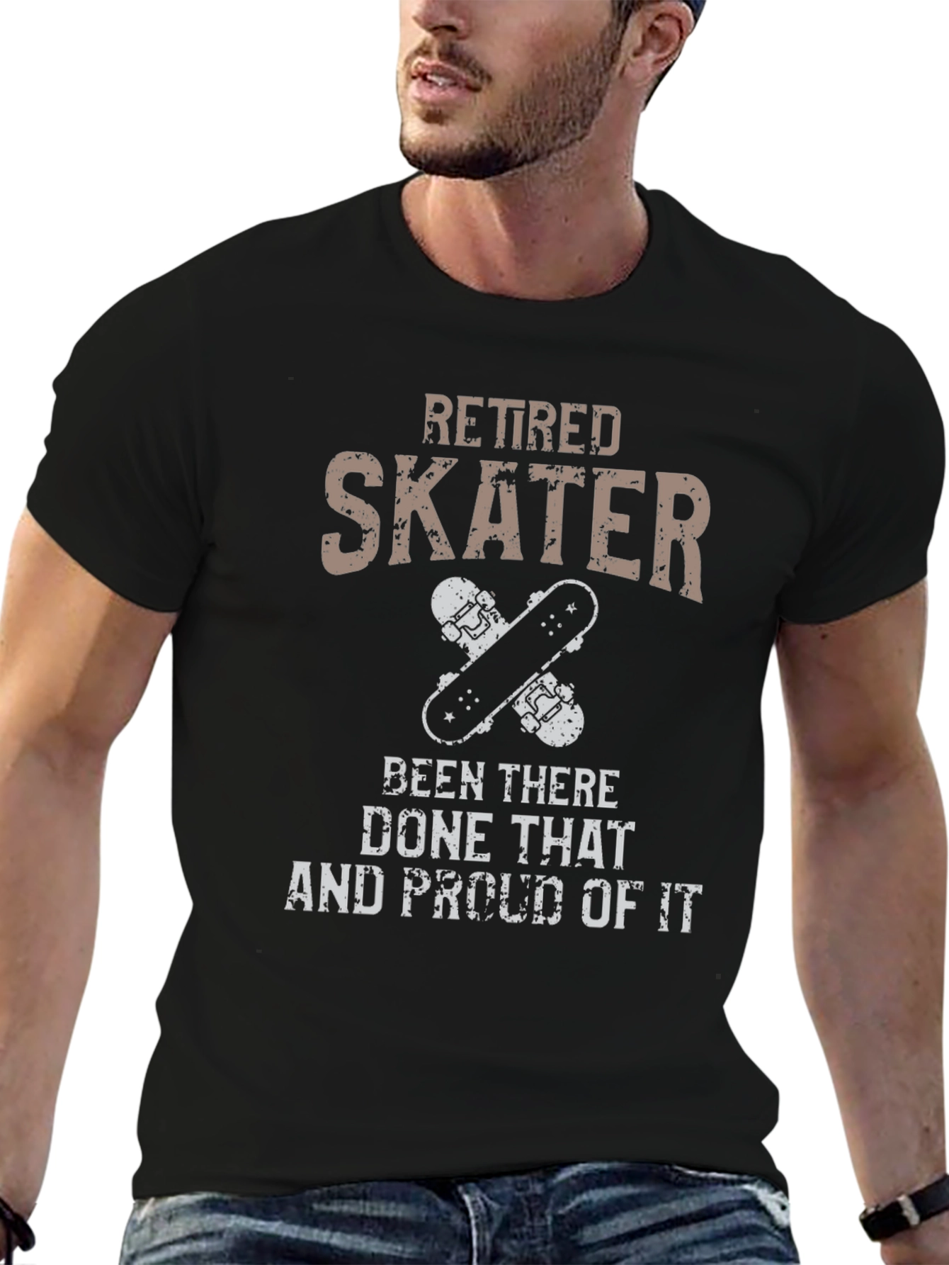 Retired Skater Graphic Tee - Skateboarding T-Shirt