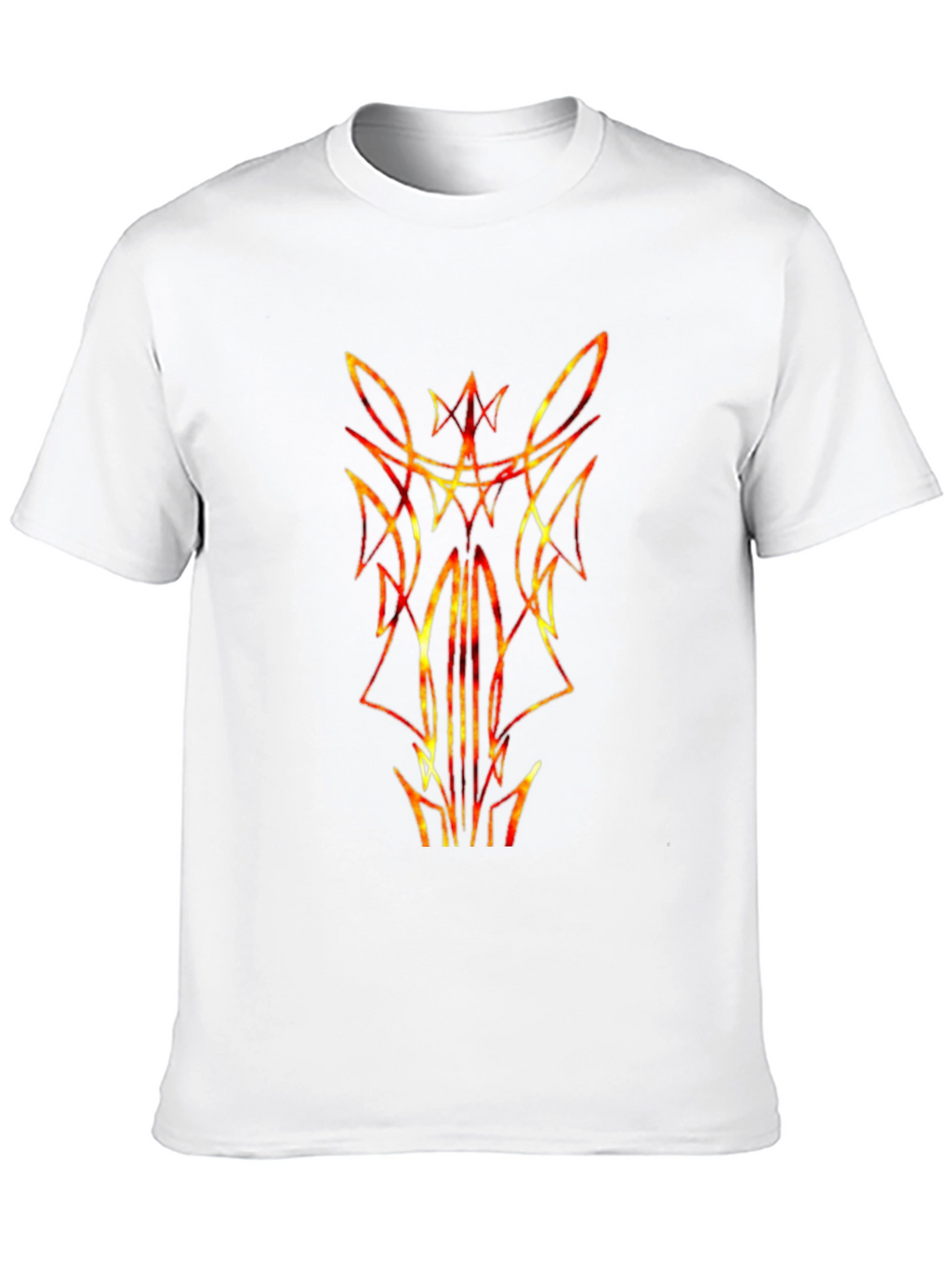 Fiery Pinstripe Graphic Tee - Black Cotton