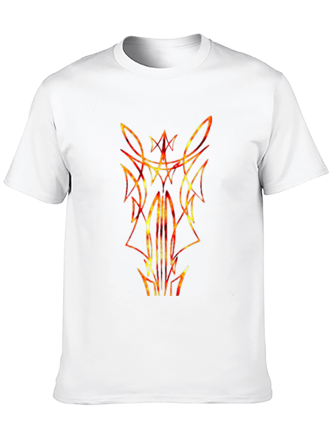 Fiery Pinstripe Graphic Tee - Black Cotton