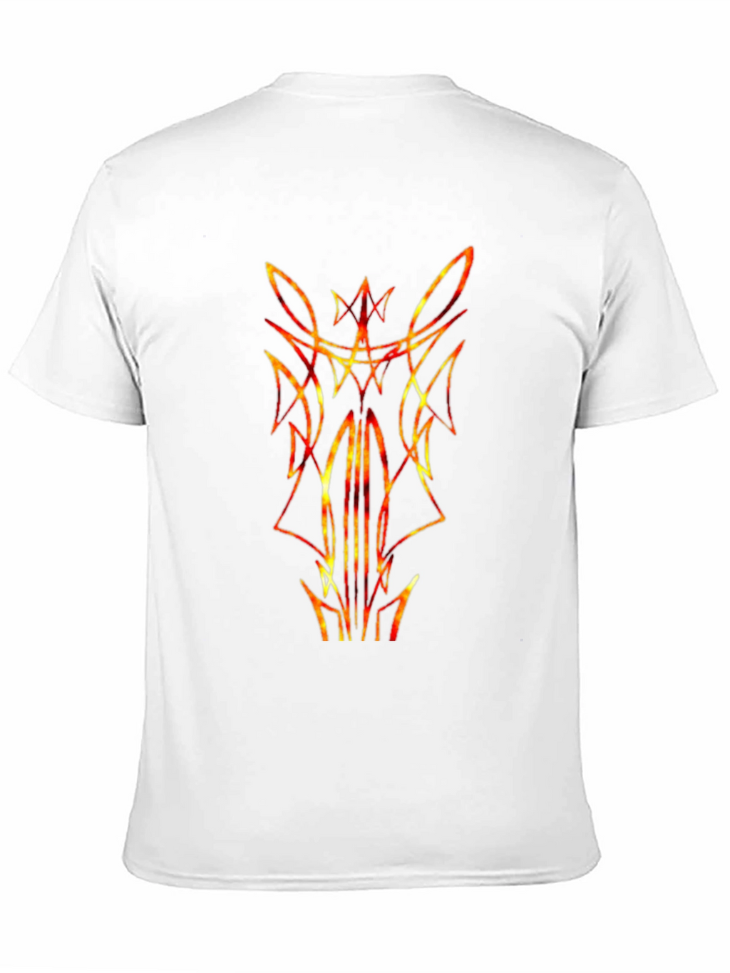 Fiery Pinstripe Graphic Tee - Black Cotton