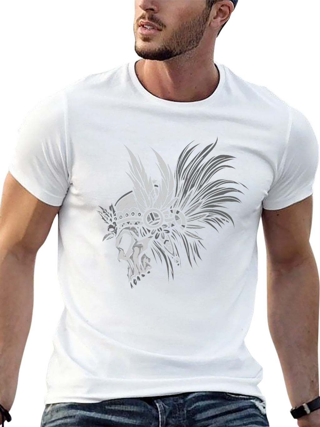 Skull Chief T-Shirt - Black Graphic Tee