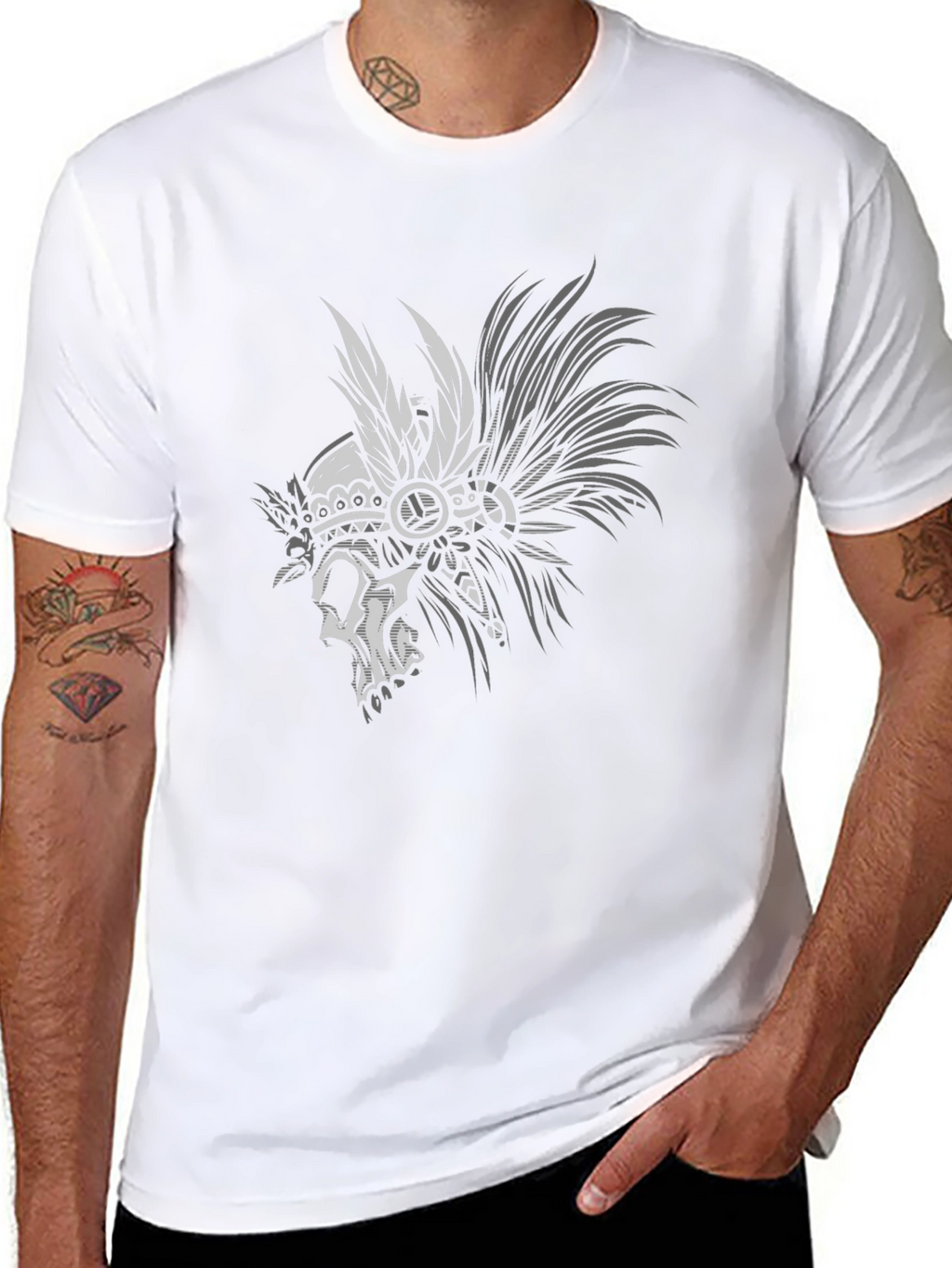 Skull Chief T-Shirt - Black Graphic Tee