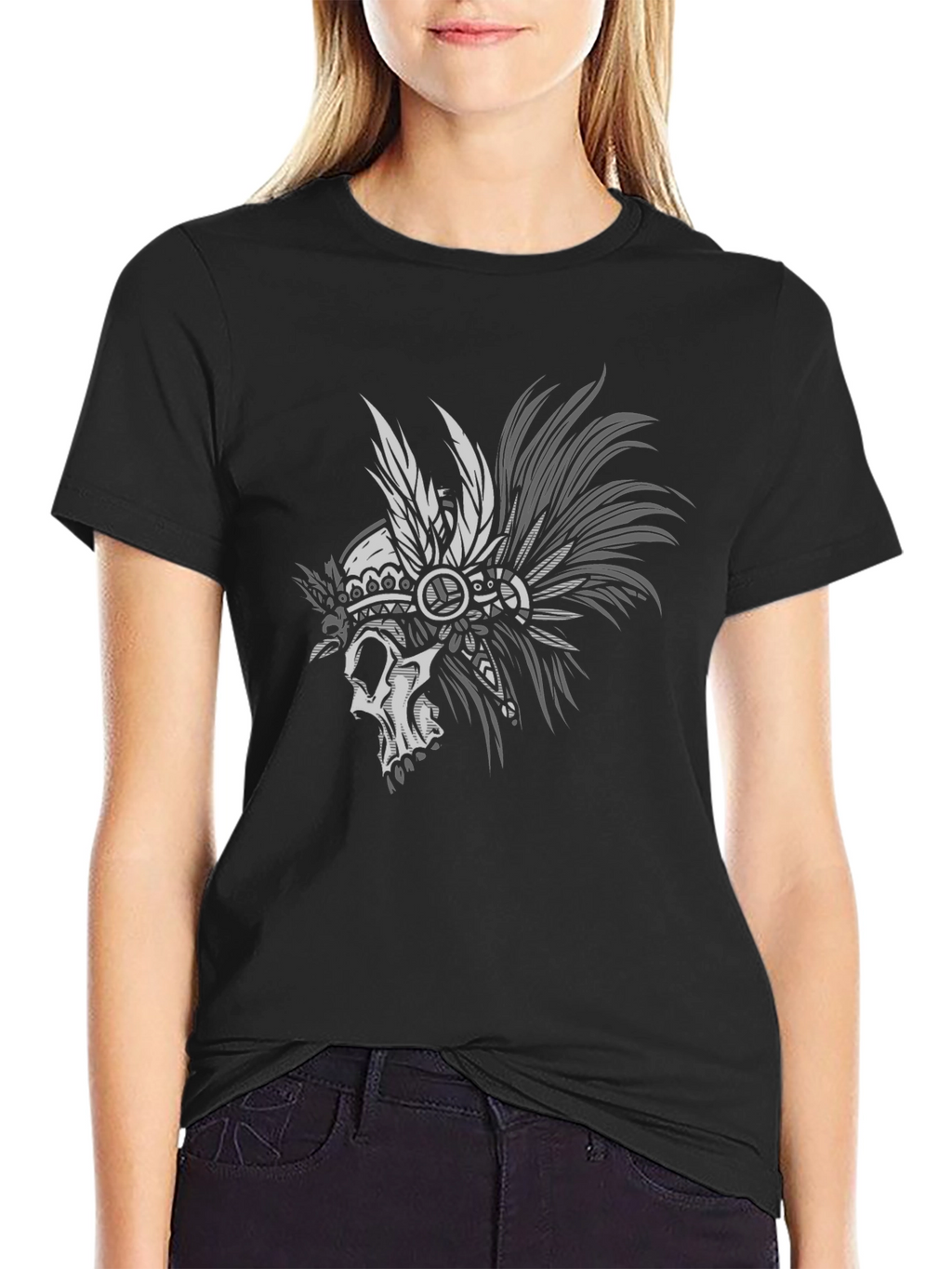 Skull Chief T-Shirt - Black Graphic Tee
