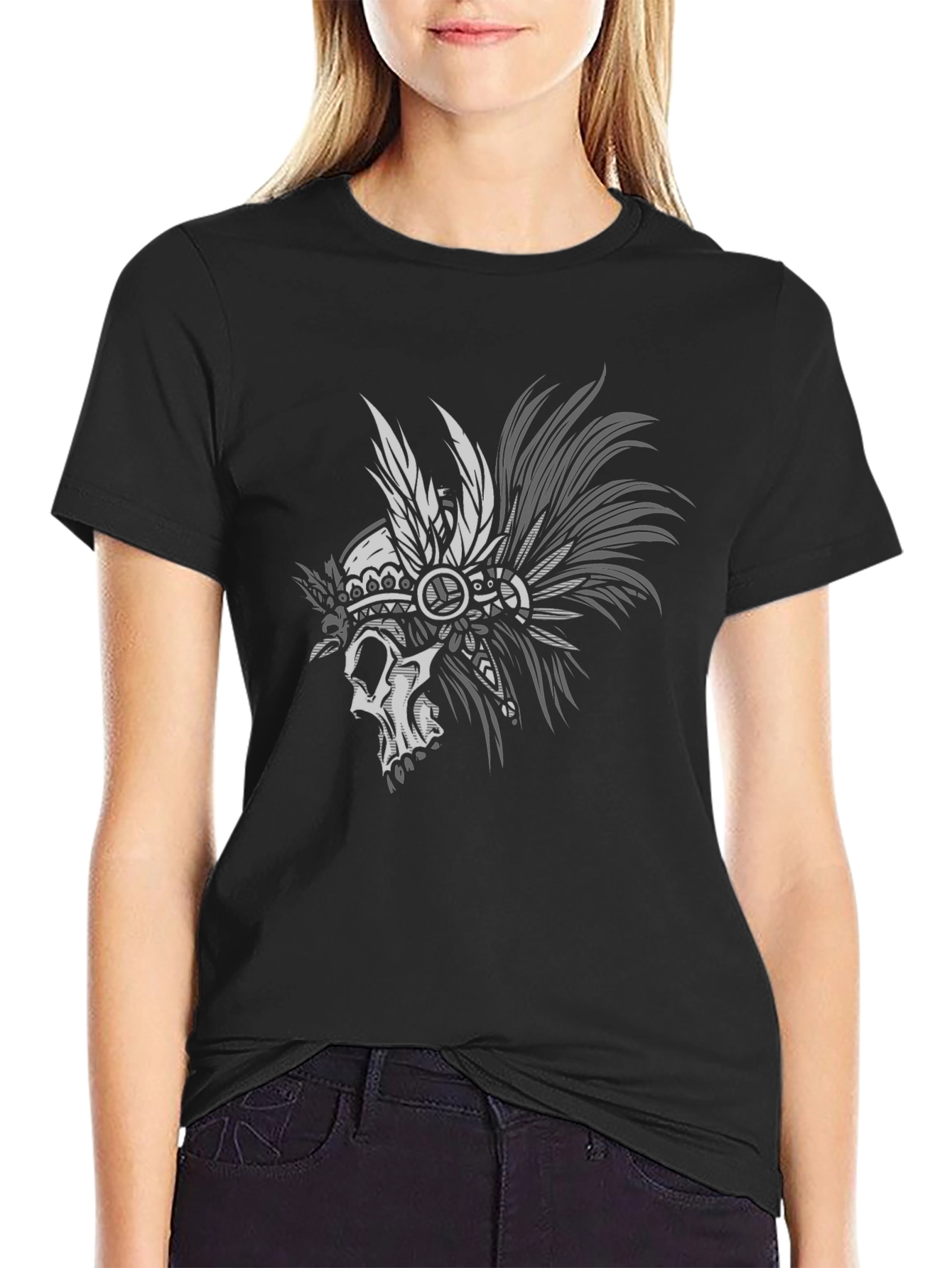 Skull Chief T-Shirt - Black Graphic Tee