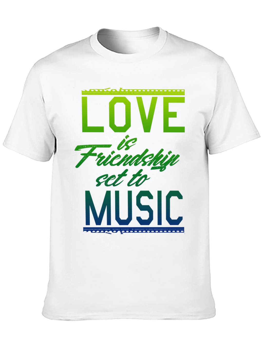 Love Friendship Music Graphic T-Shirt