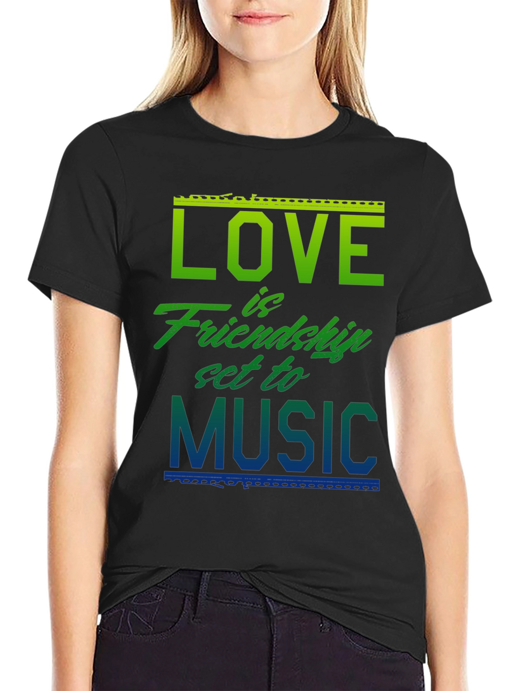 Love Friendship Music Graphic T-Shirt