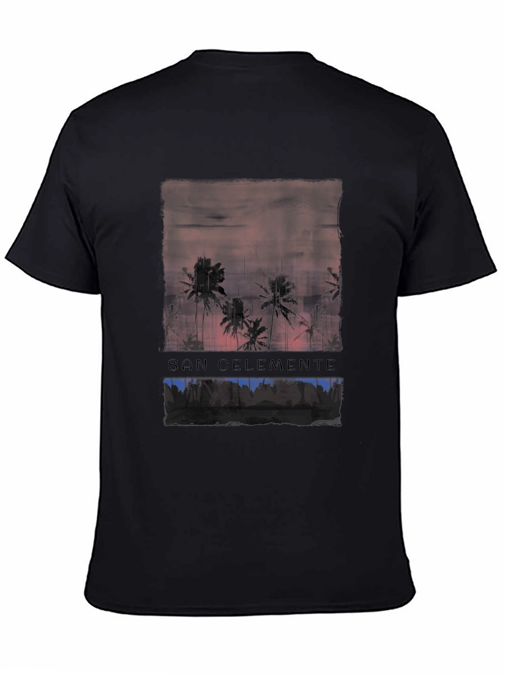 San Clemente Palm Tree Sunset Graphic T-Shirt