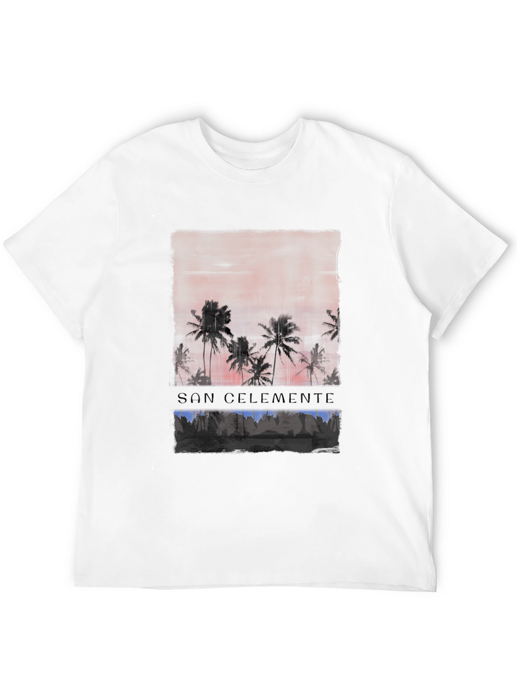 San Clemente Palm Tree Sunset Graphic T-Shirt