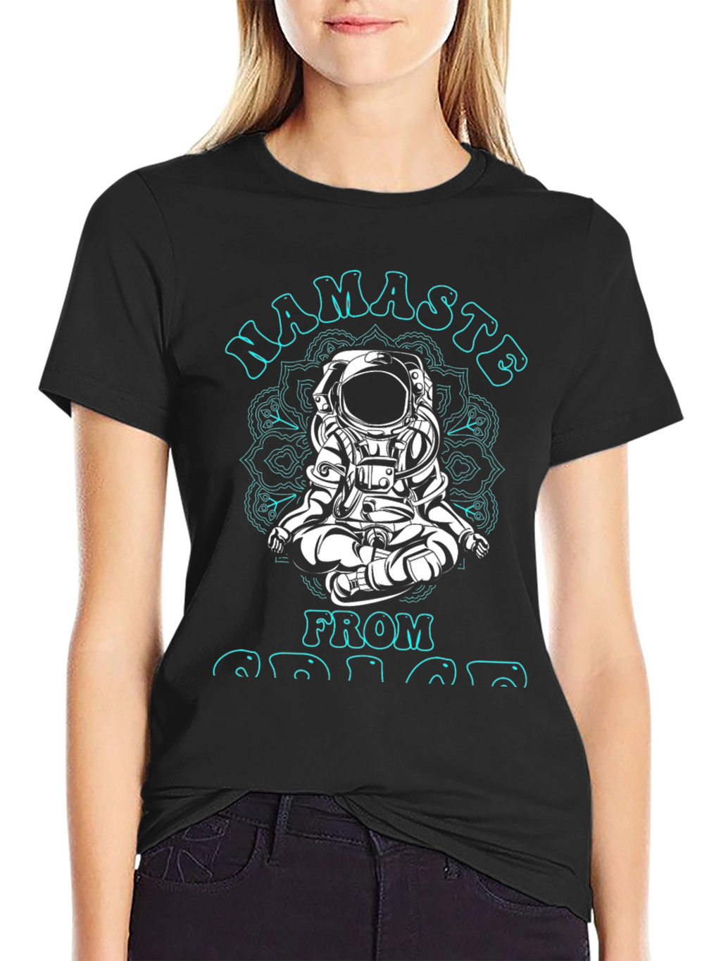 Namaste From Space T-Shirt - Yoga Astronaut Tee