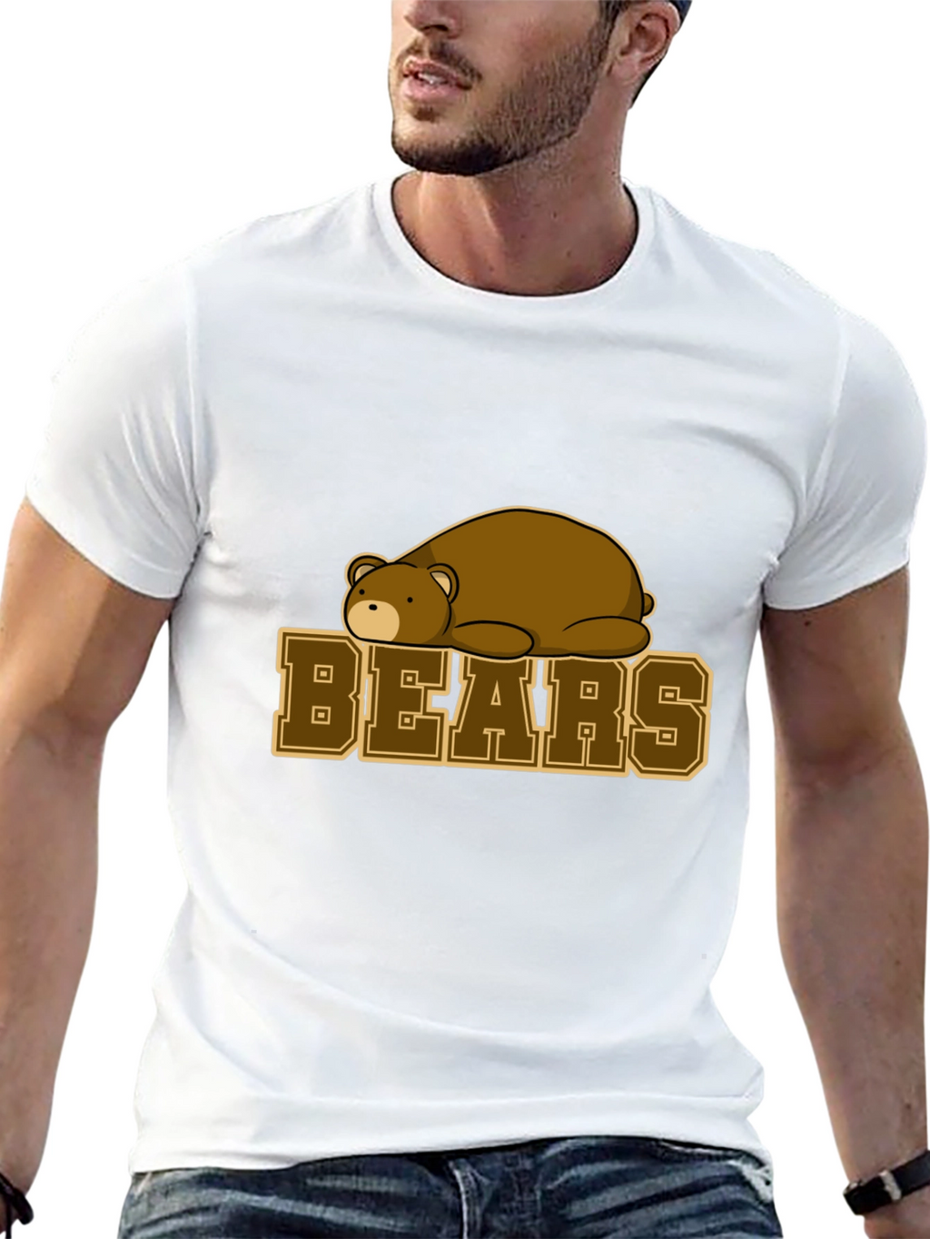 Bears Graphic T-Shirt - Black Cotton Tee