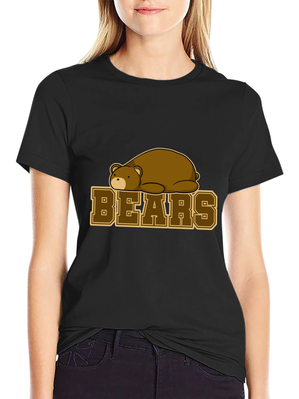 Bears Graphic T-Shirt - Black Cotton Tee