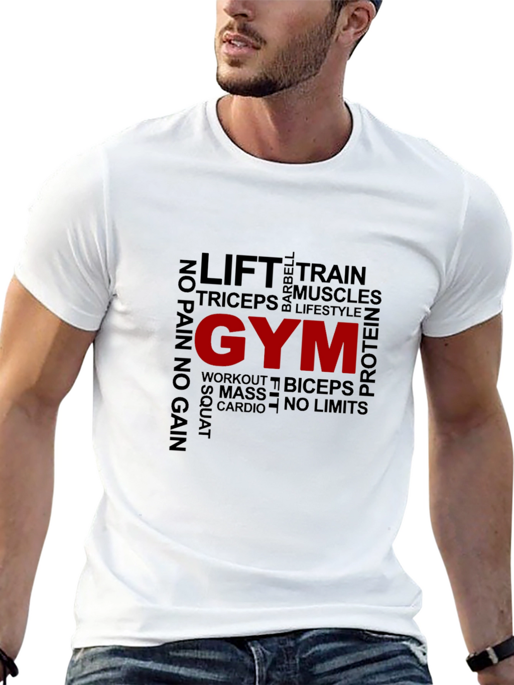 Gym Motivation T-Shirt - Lift Train Workout