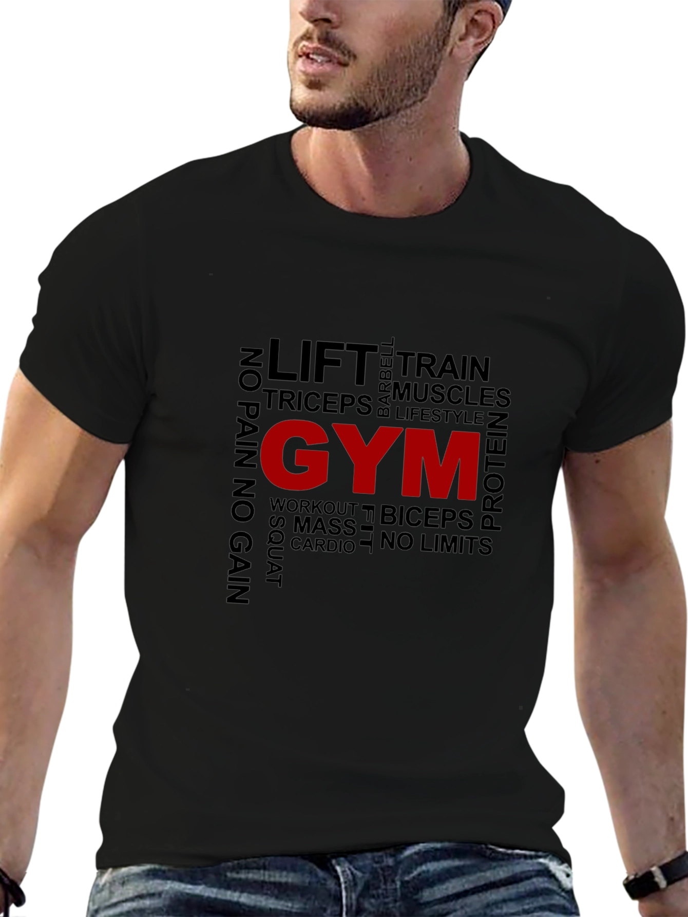 Gym Motivation T-Shirt - Lift Train Workout