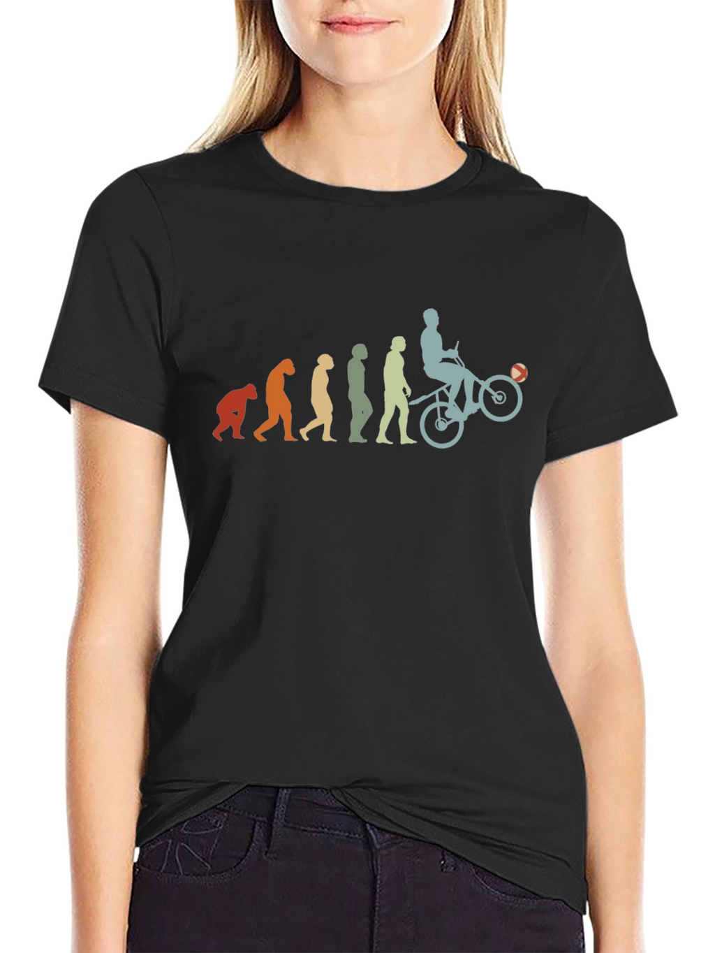 Evolution of Biker Mens Graphic Tee