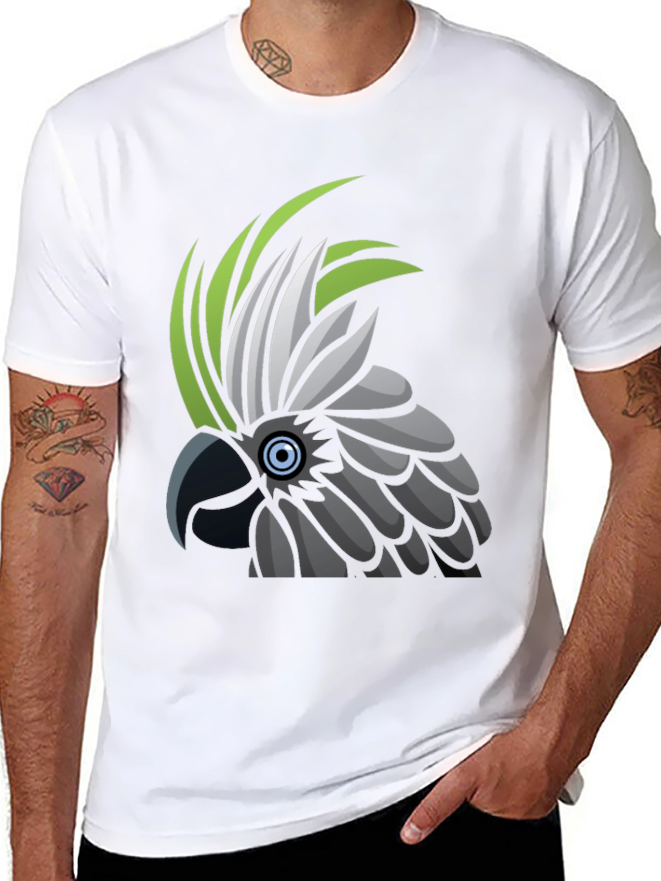 Cockatoo Graphic T-Shirt - Unique Bird Design