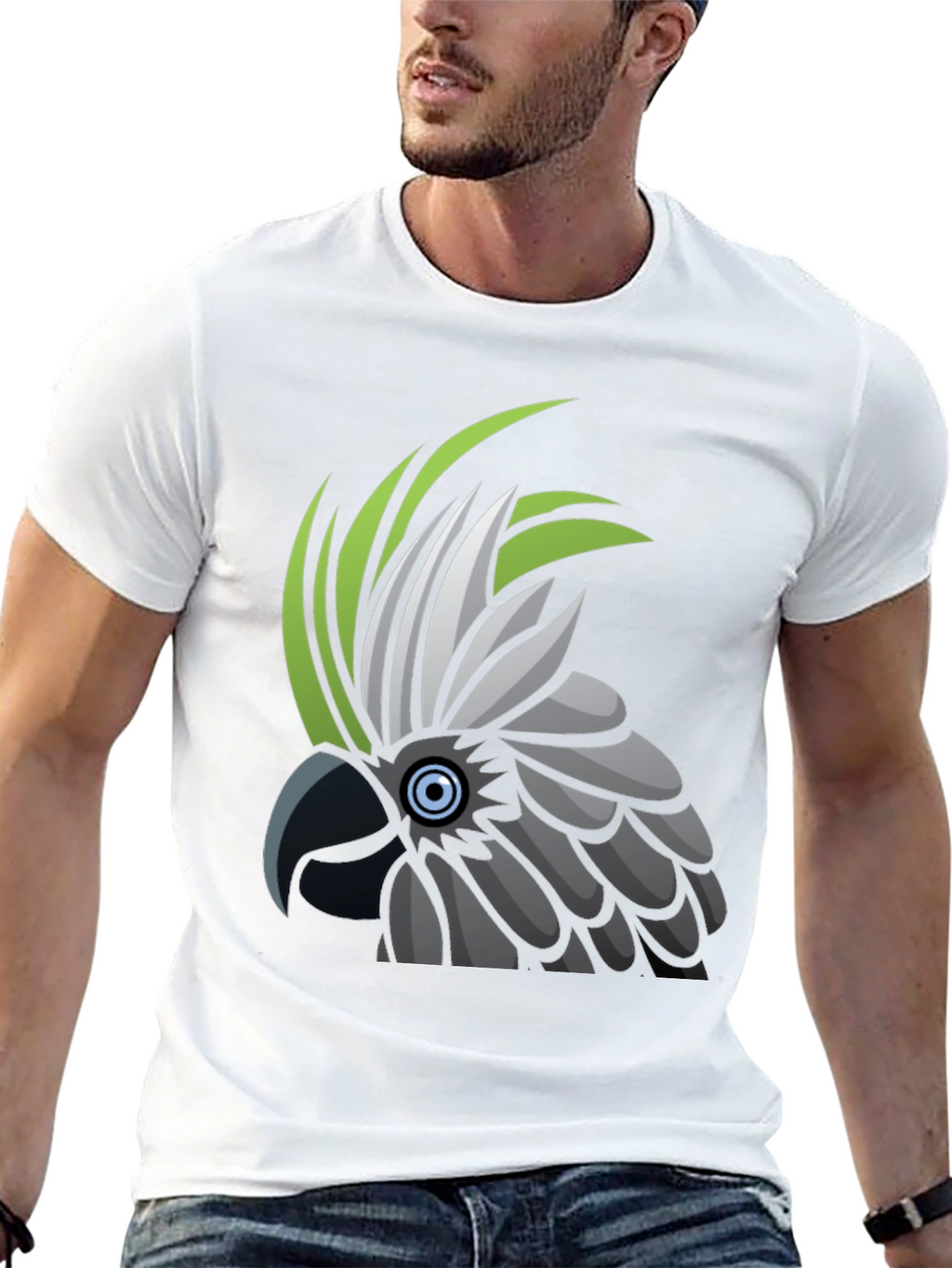 Cockatoo Graphic T-Shirt - Unique Bird Design