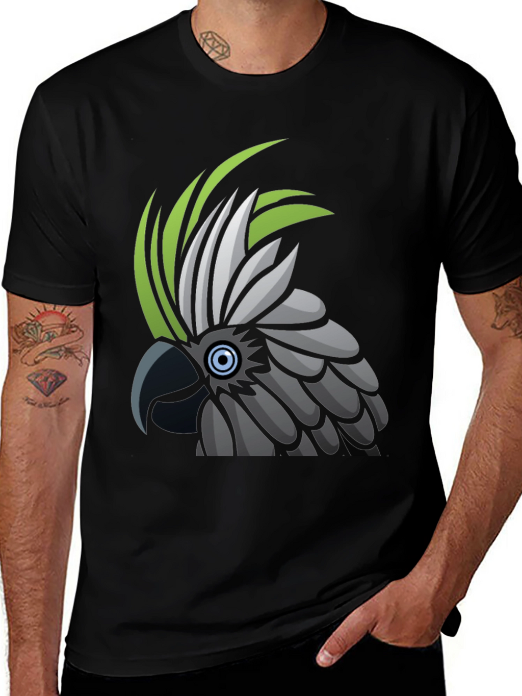 Cockatoo Graphic T-Shirt - Unique Bird Design