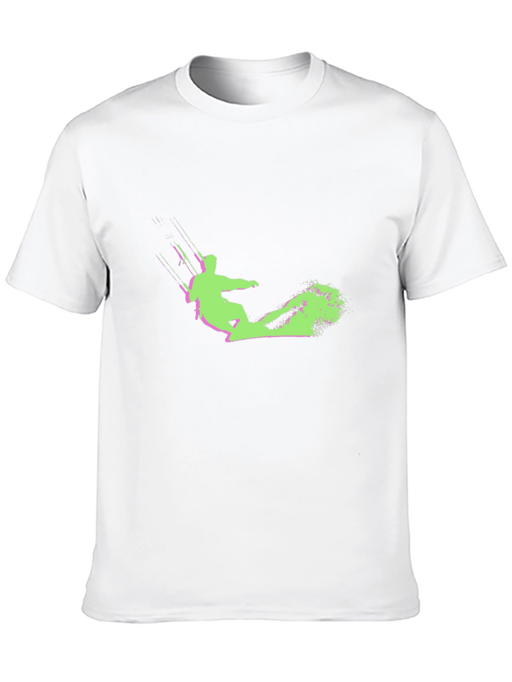 Kitesurfing Graphic Tee - Black Cotton Comfort