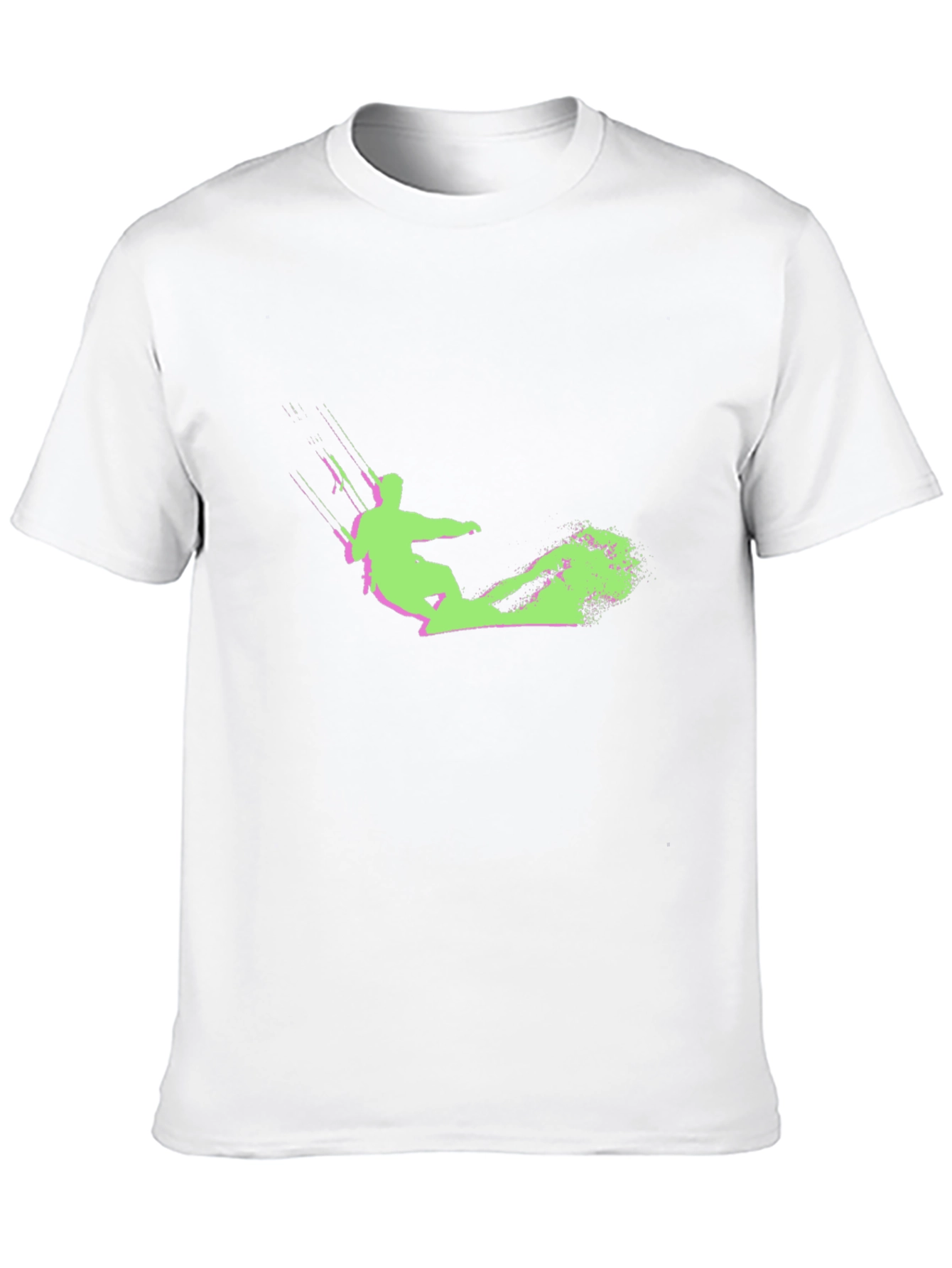 Kitesurfing Graphic Tee - Black Cotton Comfort