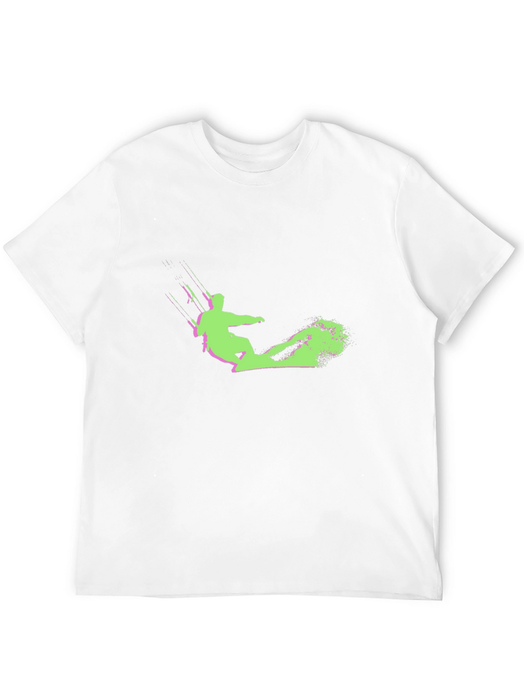 Kitesurfing Graphic Tee - Black Cotton Comfort