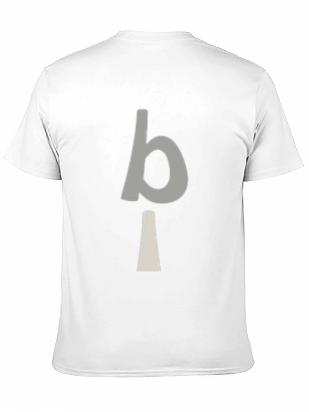 Minimalist bi Graphic Print Black T-Shirt