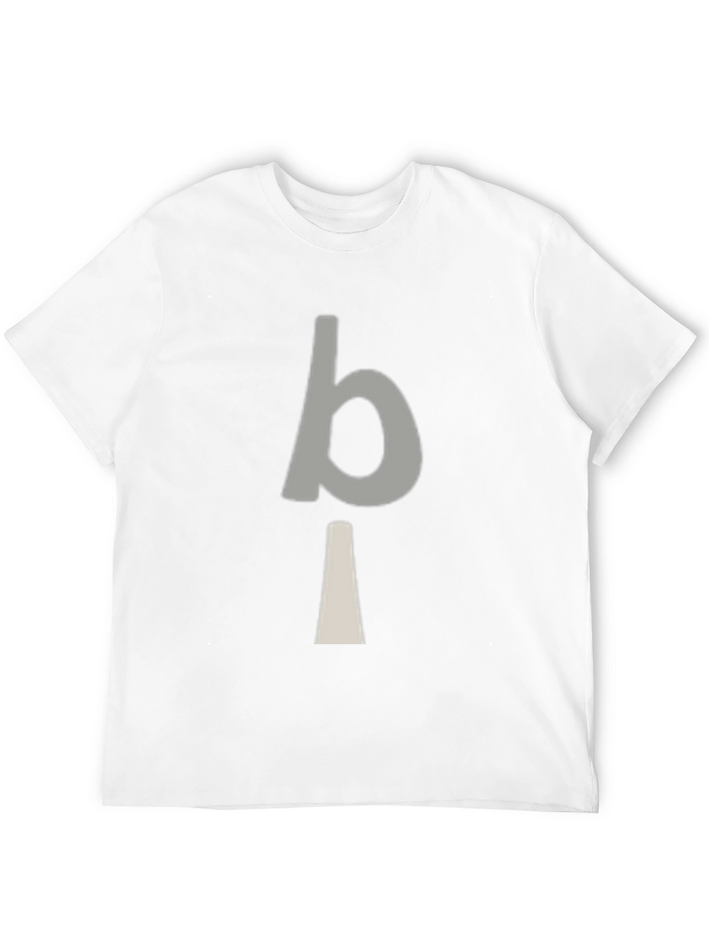 Minimalist bi Graphic Print Black T-Shirt