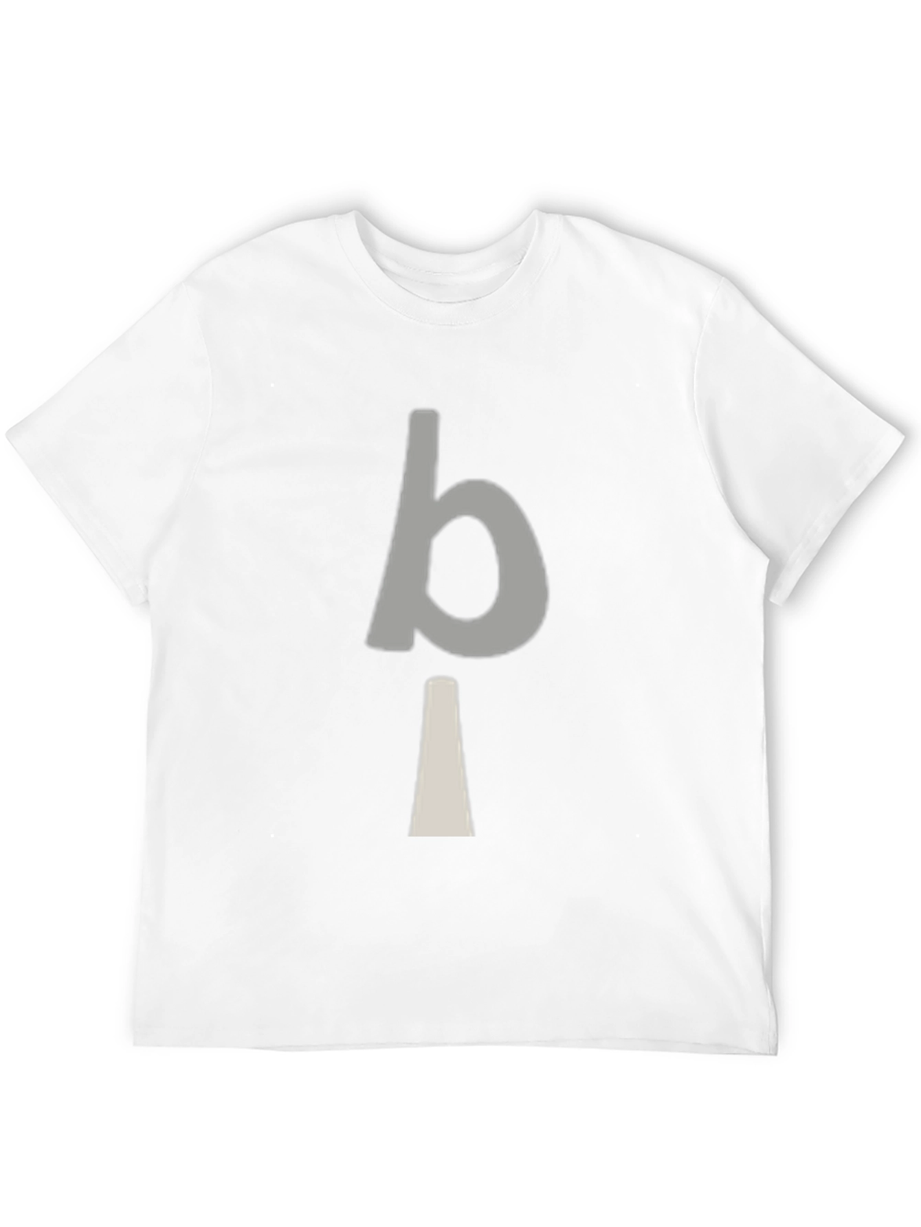 Minimalist bi Graphic Print Black T-Shirt
