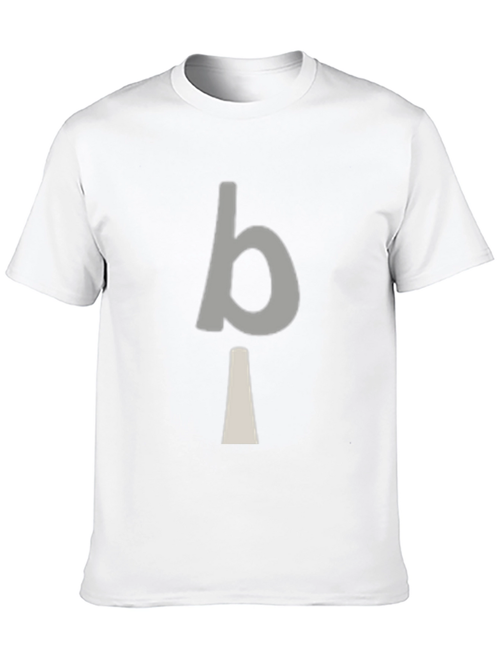 Minimalist bi Graphic Print Black T-Shirt