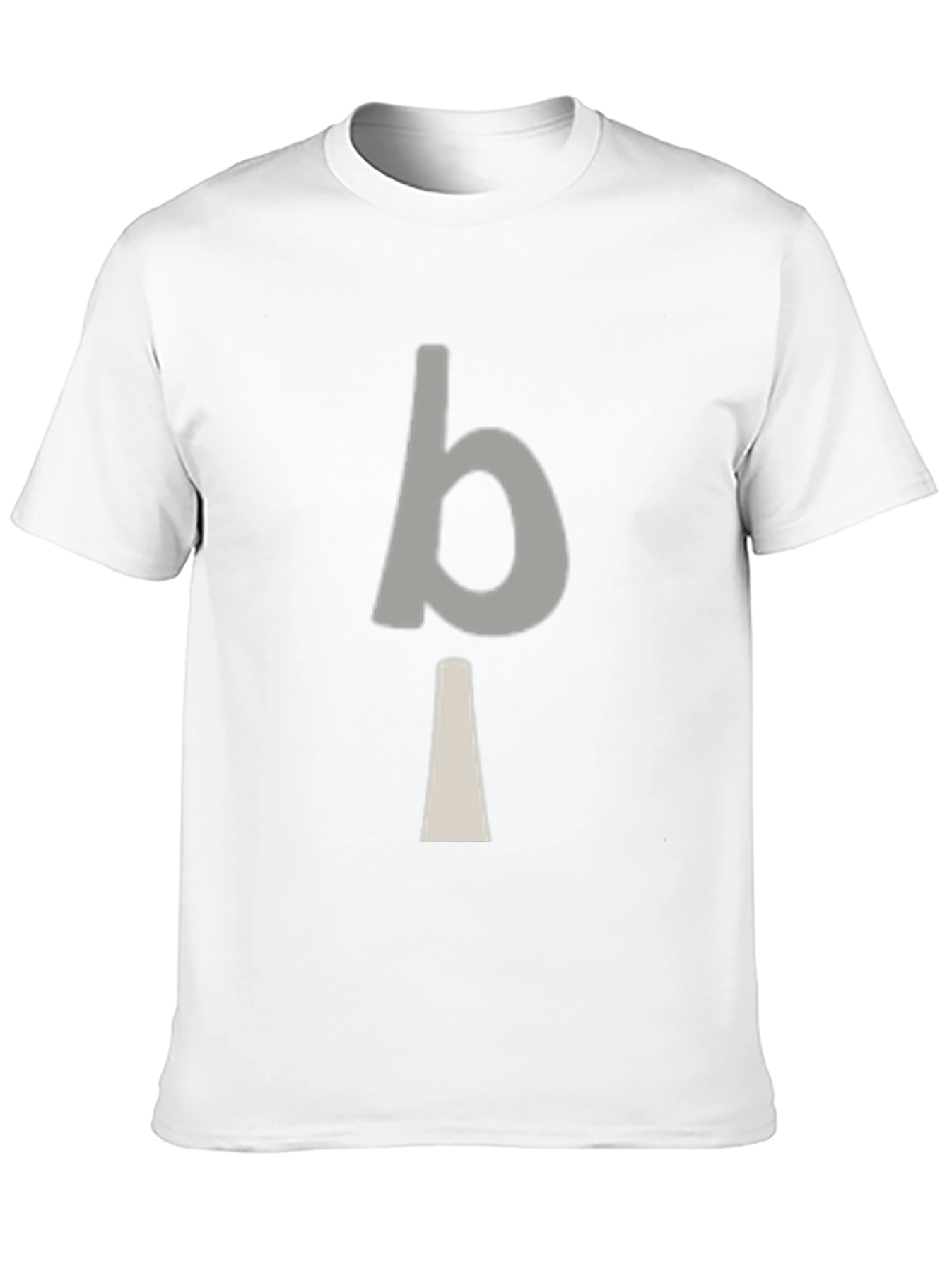 Minimalist bi Graphic Print Black T-Shirt