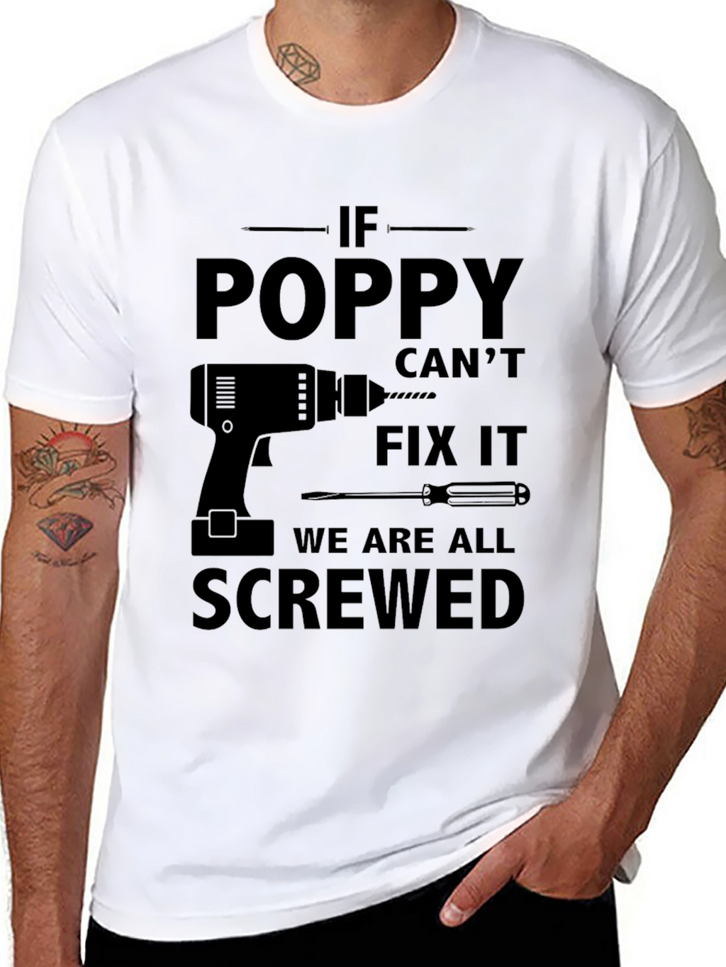 Poppy Cant Fix It T-Shirt - Funny Grandpa Gift
