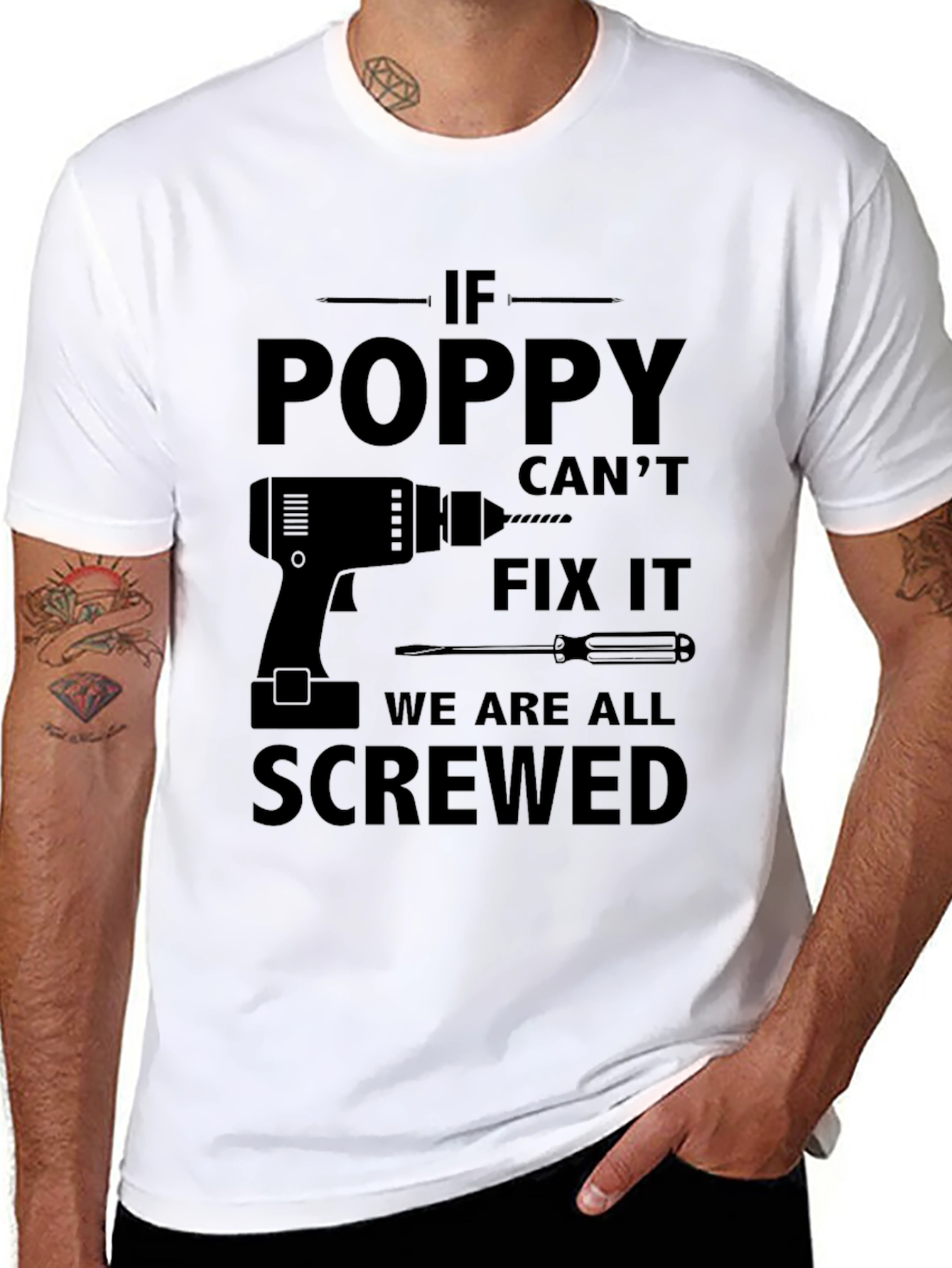 Poppy Cant Fix It T-Shirt - Funny Grandpa Gift