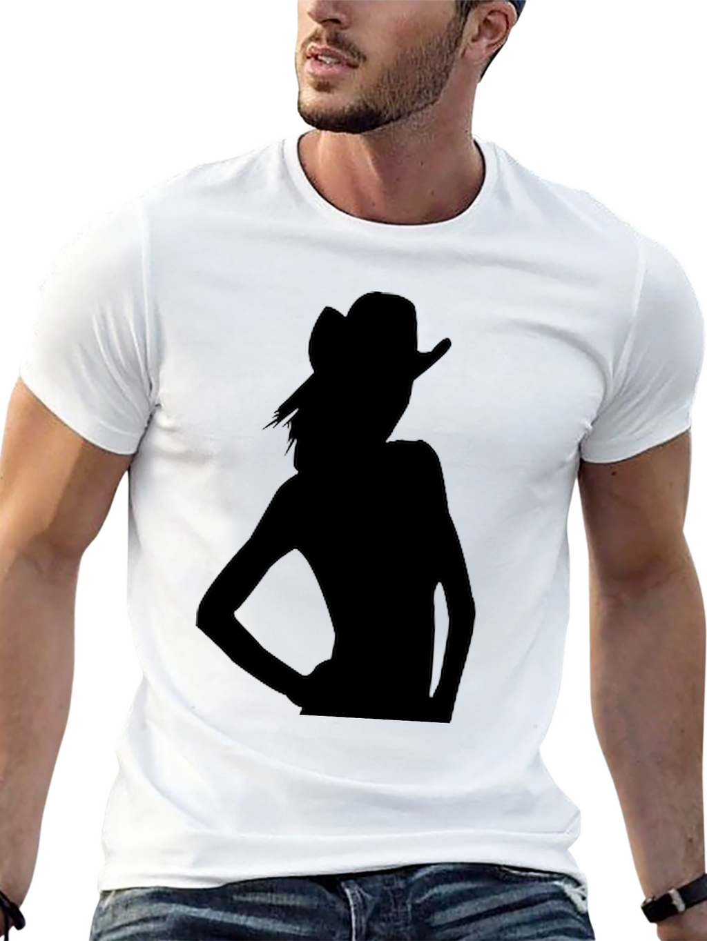 Silhouette Cowgirl Black T-Shirt