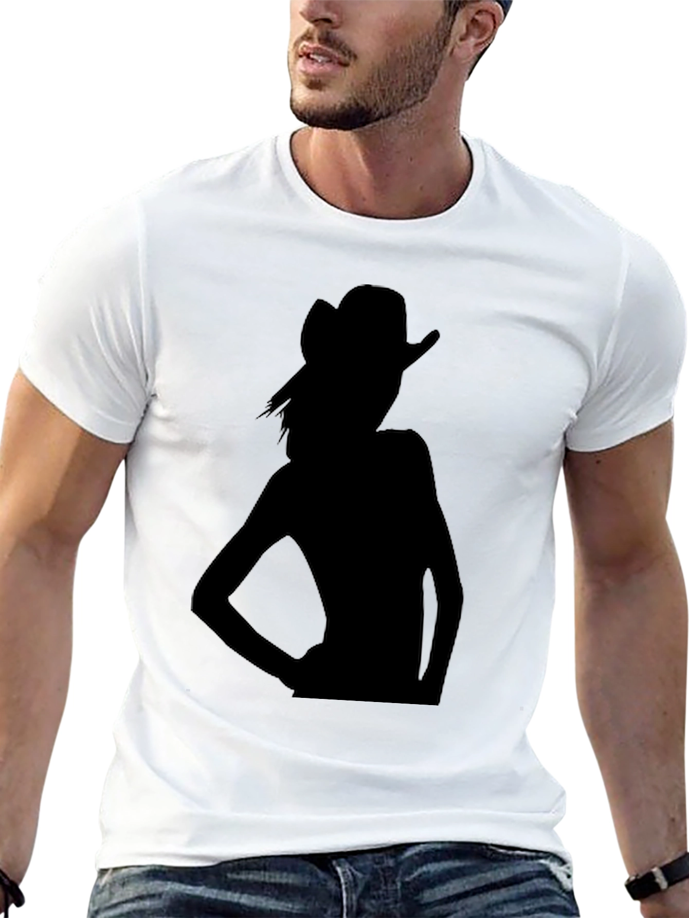 Silhouette Cowgirl Black T-Shirt