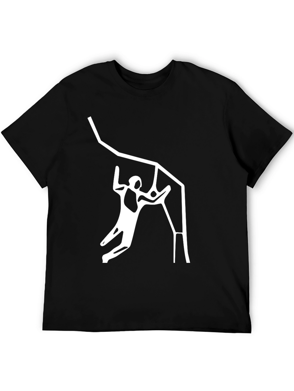 Black Graphic Tee - Climbing Design