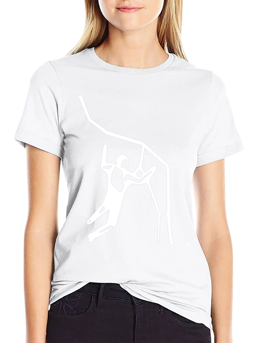 Black Graphic Tee - Climbing Design