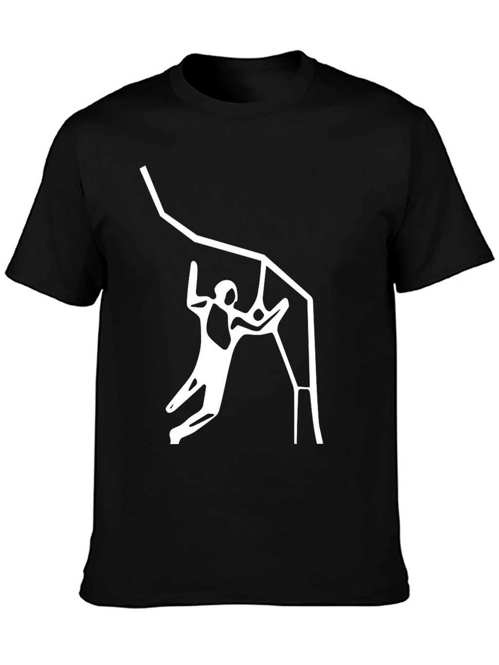 Black Graphic Tee - Climbing Design