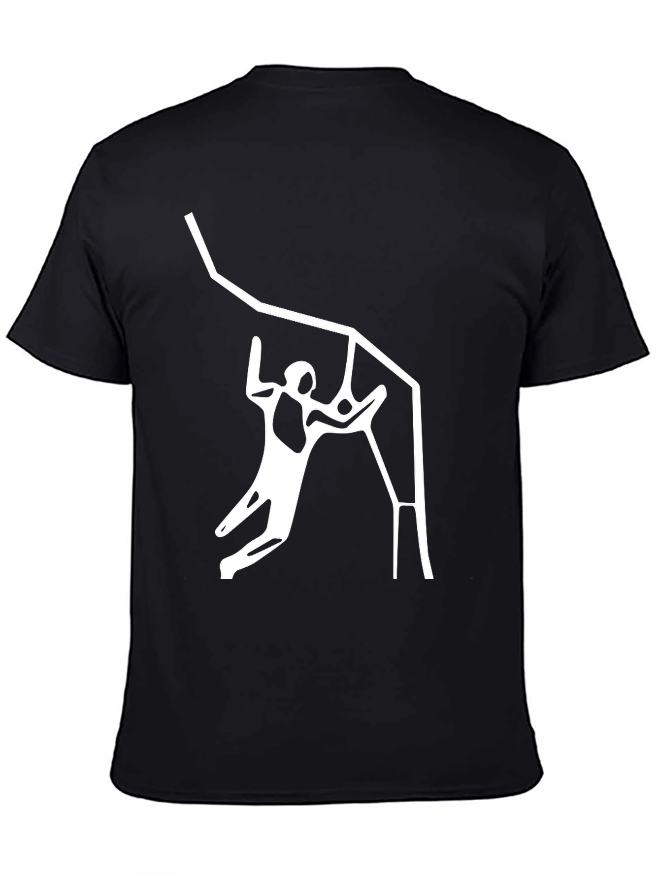 Black Graphic Tee - Climbing Design