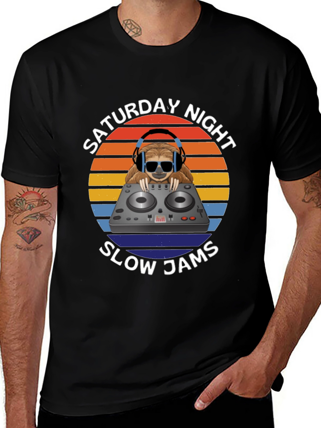 Saturday Night Slow Jams T-Shirt DJ Sloth